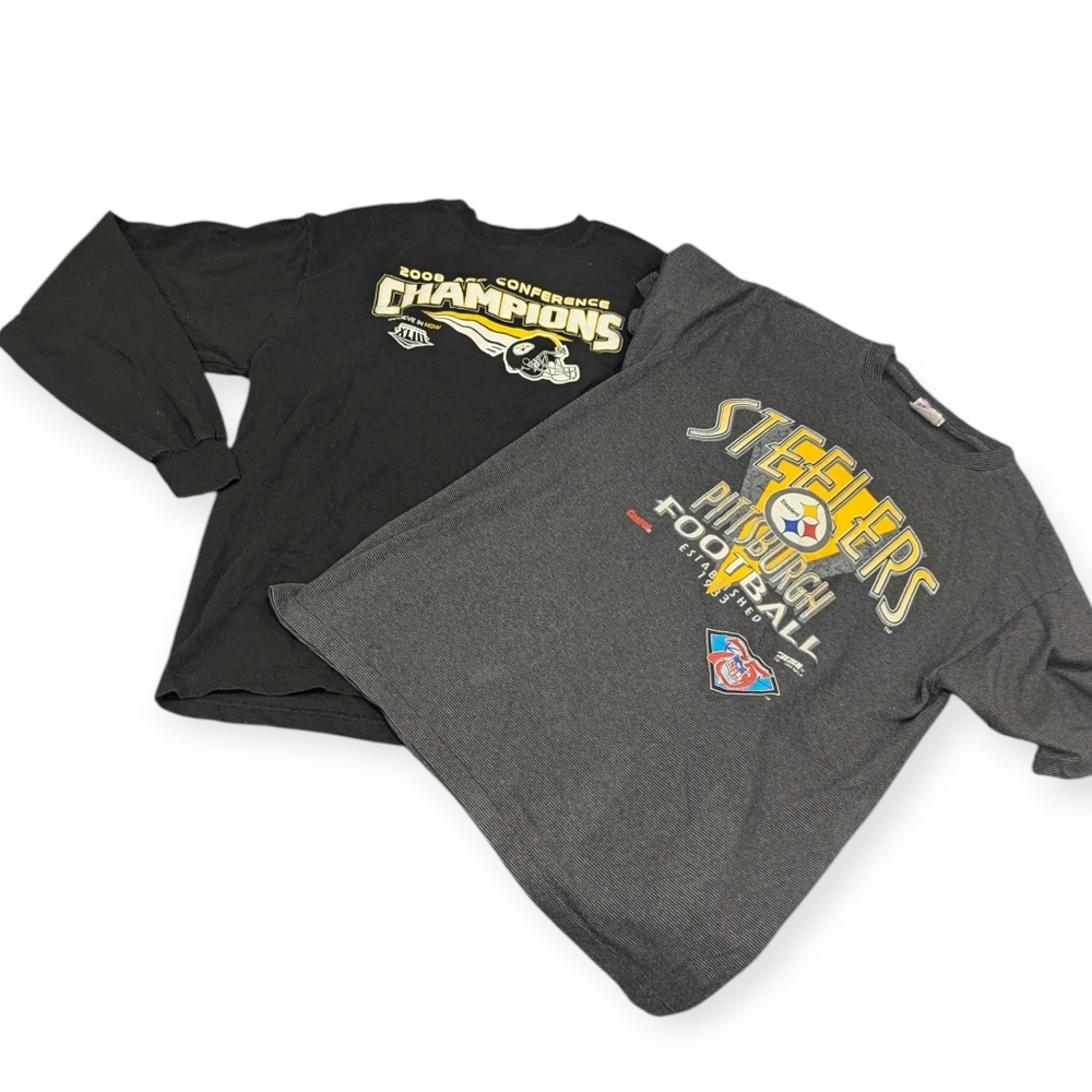 Pittsburgh Steelers long and short sleeve t-shirts from '08 and '07 Size large